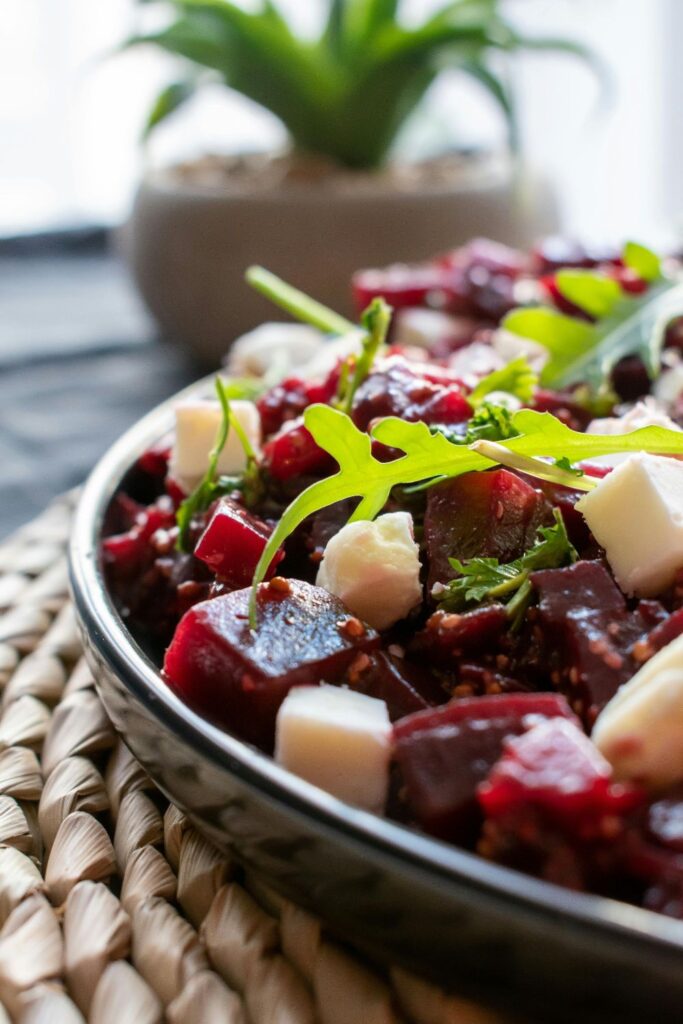 Beetroot and lentil salad