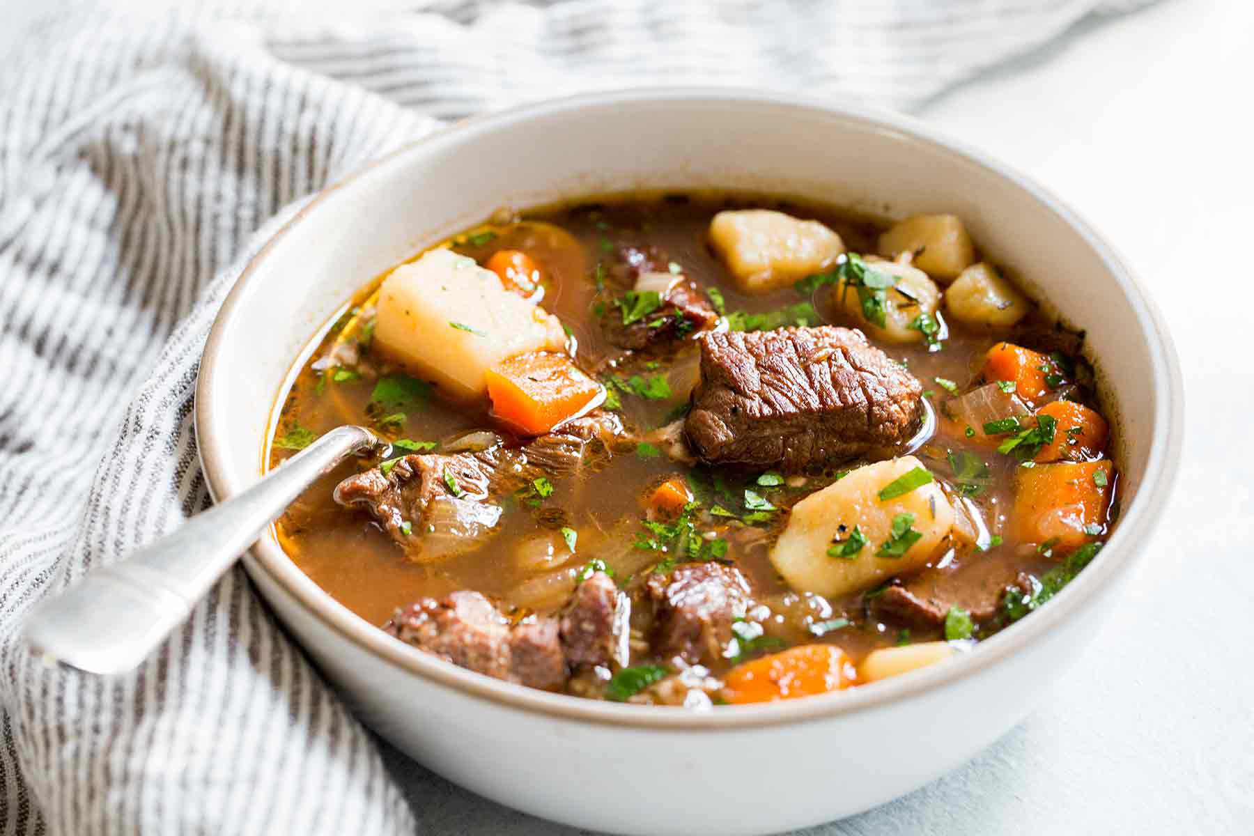 beef stew with potatoes, carrots