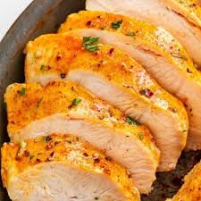 Roast chicken breast with garlic and lemon, easy dinner