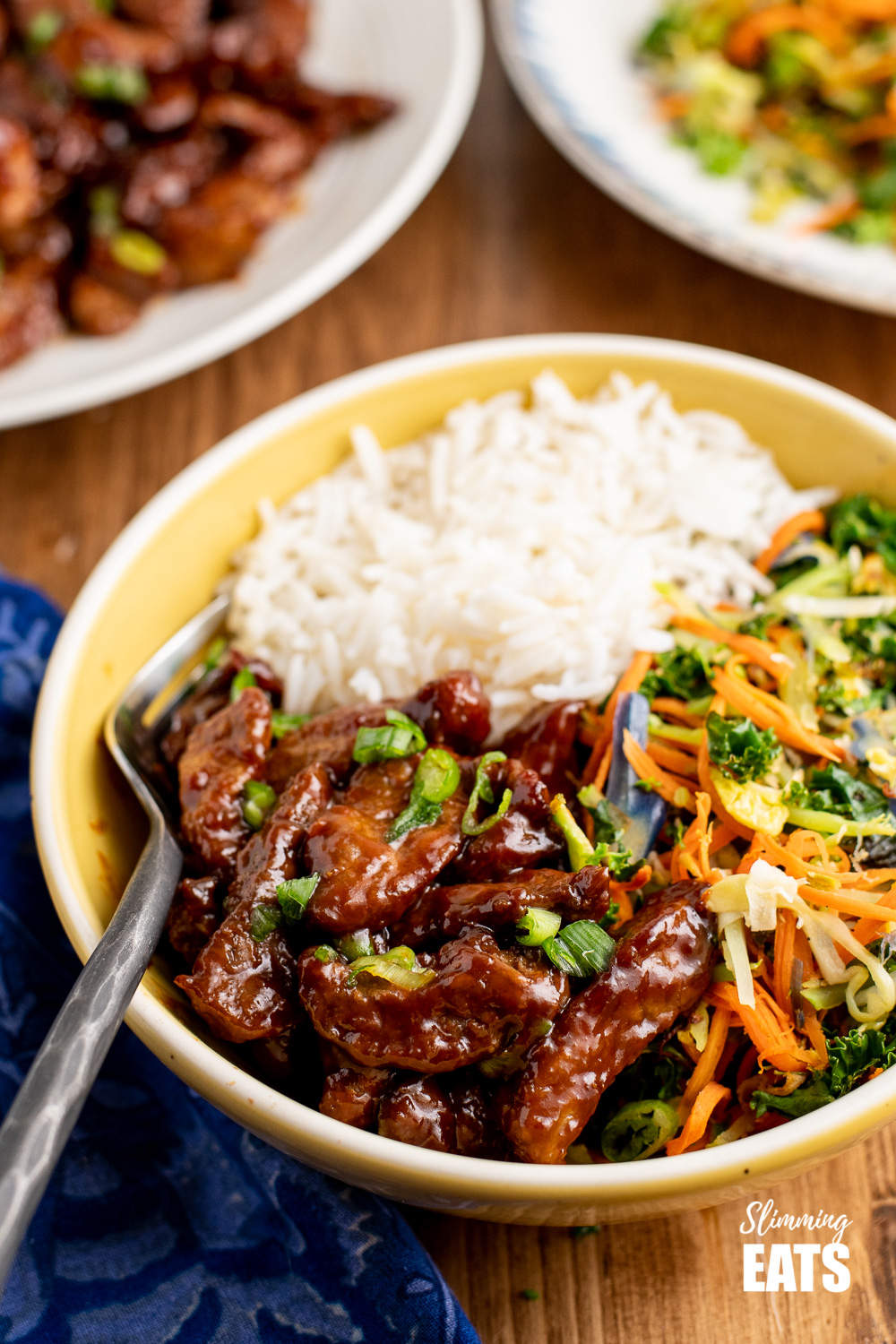 sweet chilli beef with rice