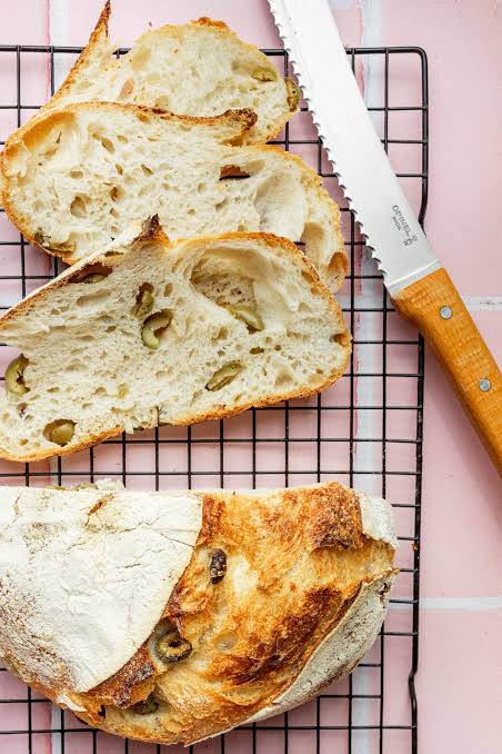 Olives rosemary sourdough bread 