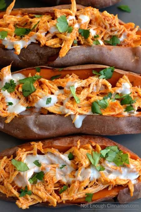 Buffalo Chicken sweet potato
