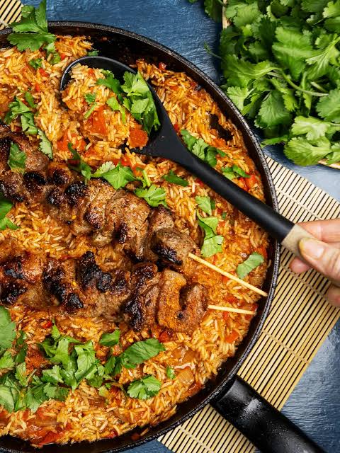 Beef suya skewers 