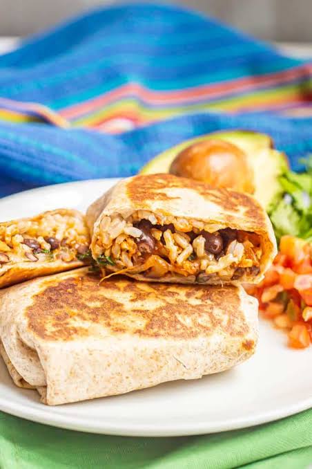 Homemade red beans burritos 