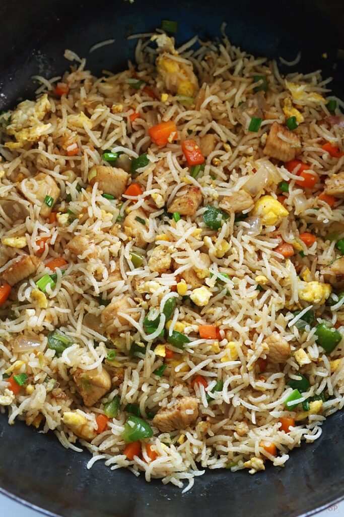 Easy cumin chicken fried rice