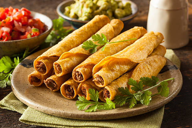 Easy party snacks, beef taquitos ready for any occasion, serve with fresh guacamole and fresh salsa.